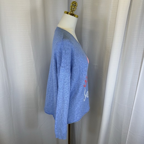 LILLY PULITZER Womens Sz L Pippy Sweater Blue Peri Sun Sand Sea NWOT $138 Preppy - Picture 5 of 13